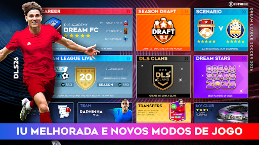 Dream League Soccer 2026 — character selection screenshot